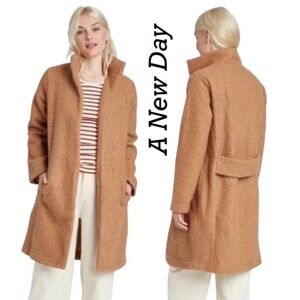 A New Day Fuzzy open coat Size L